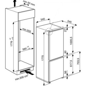 Schema combinato da incasso Ignis 177 cm.