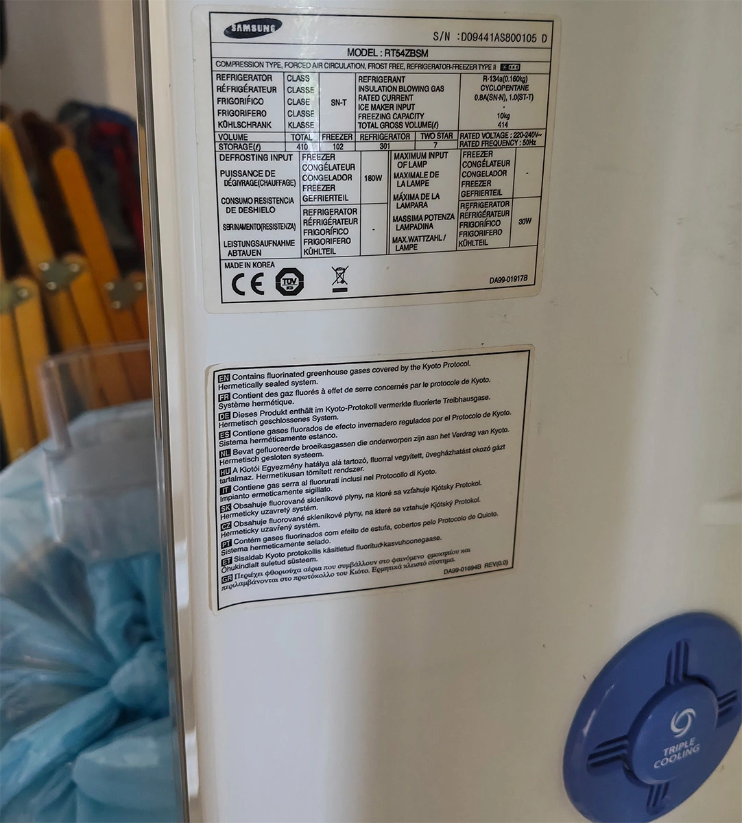 RT54ZBSMZBSM etichetta s n
