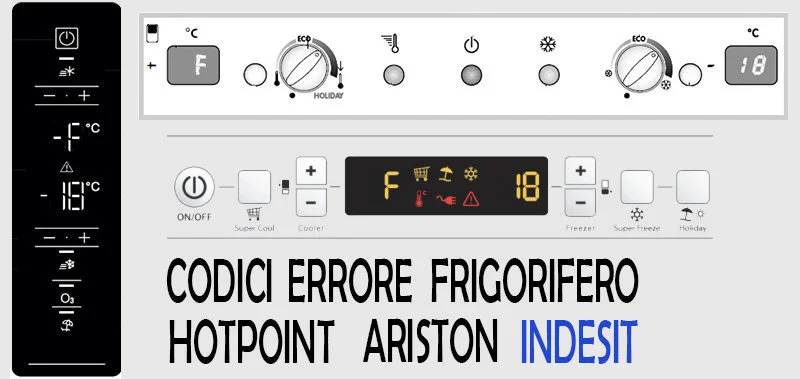 codici di errore e anomalie frigoriferi hotpoint ariston