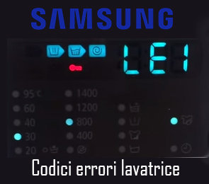 Codici di errori lavatrici Samsung