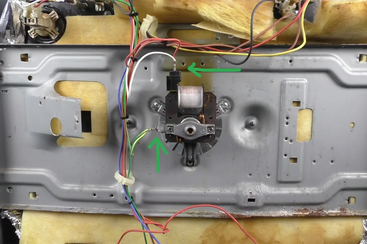 collegamenti motorino ventola forno