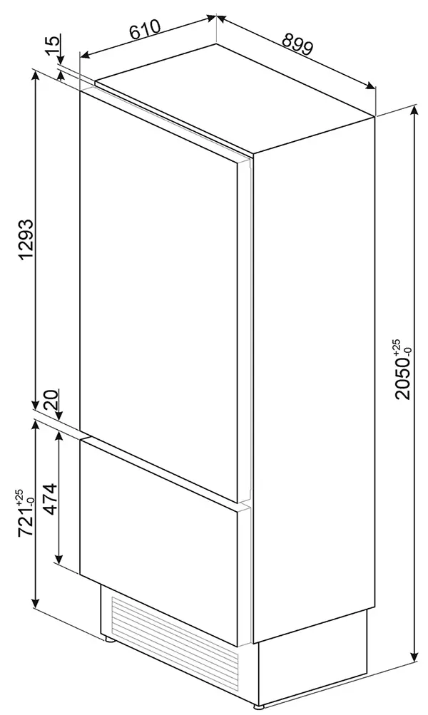 combinato da incasso smeg 90 cm