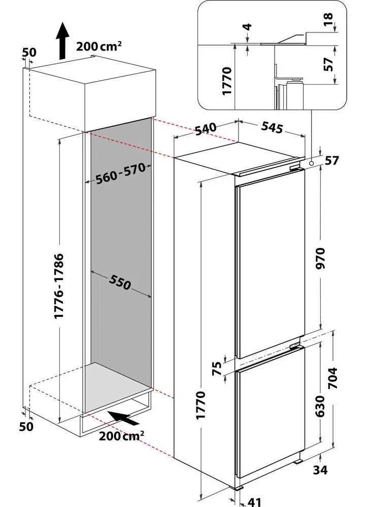 Quali sono le dimensioni standard di un frigorifero?