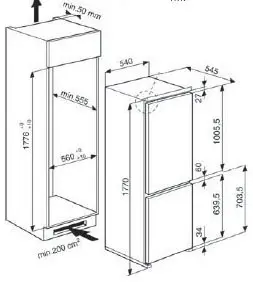 Schema combinato da incasso Whirlpool 177,6 cm