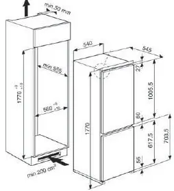 Schema combinato da incasso Whirlpool 177,6 cm