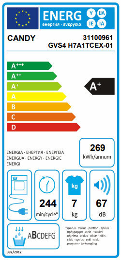 energy label GVS4H7A1TCEX-01