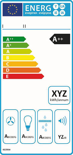 Energy label cappa cucina 1 gennaio 2018.