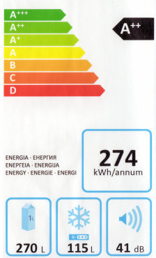 energy label frigorifero