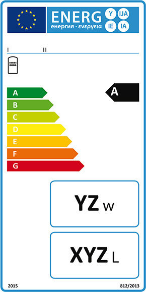 Energy label serbatoi di acqua 2015.