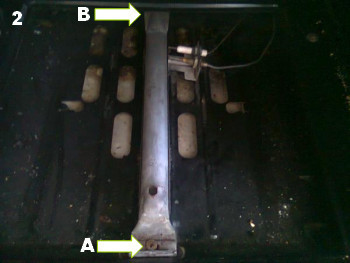 Posizione ugello metano bruciatore forno ariston