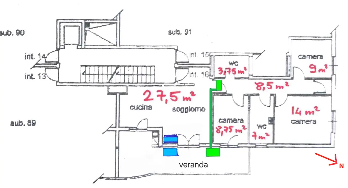 piantina appartamento mono o dual