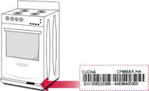 posizione targhetta con scritto modello cucina indesit