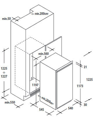 Schema incasso CIL 220 E - CIO 225 E. 