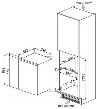 Schema incasso S3L090P -  S3C090P.