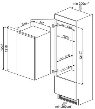 Schema incasso S3L120P - S3C120P. 