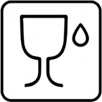 Simbolo lavabile in lavastoviglie bicchiere