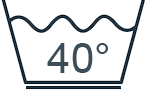 simbolo lavaggio tessuto resistente 40 gradi