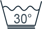 simbolo lavaggio tessuto resistente 30 gradi