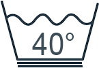 simbolo lavaggio tessuto resistente 40 gradi