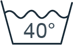 simbolo lavaggio tessuto resistente 40 gradi