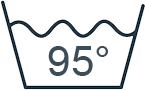 simbolo lavaggio tessuto resistente 95 gradi
