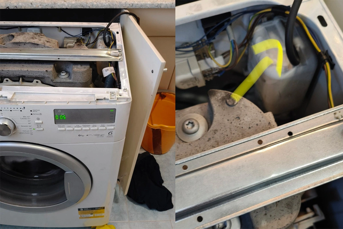 tubetto camera troppo pieno lavatrice whirlpool